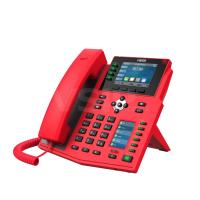 Fanvil X5U phone in red.