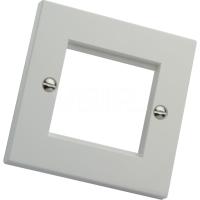 Excel White Single Gang Flat Plate without Blanks (100-714)