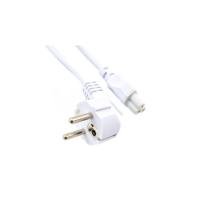 Euro Schuko C5 Cloverleaf 0.7m Cable in White
