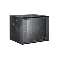 All-Rack 6U 550mm Deep Wall Mount 2-Part Hinged Data Cabinet (Black)