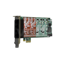 Digium 4 port modular analog PCI-Express x1 card with 4 FXO interfaces