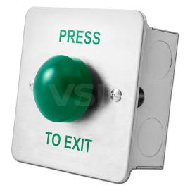 RTE-SS-SFD Stainless domed exit button, flush