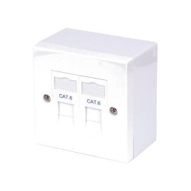 CAT6 RJ45 Twin Outlet Kit 