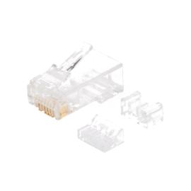 RJ45 CAT6 Plug Connector with Gold Pins - Single Unit