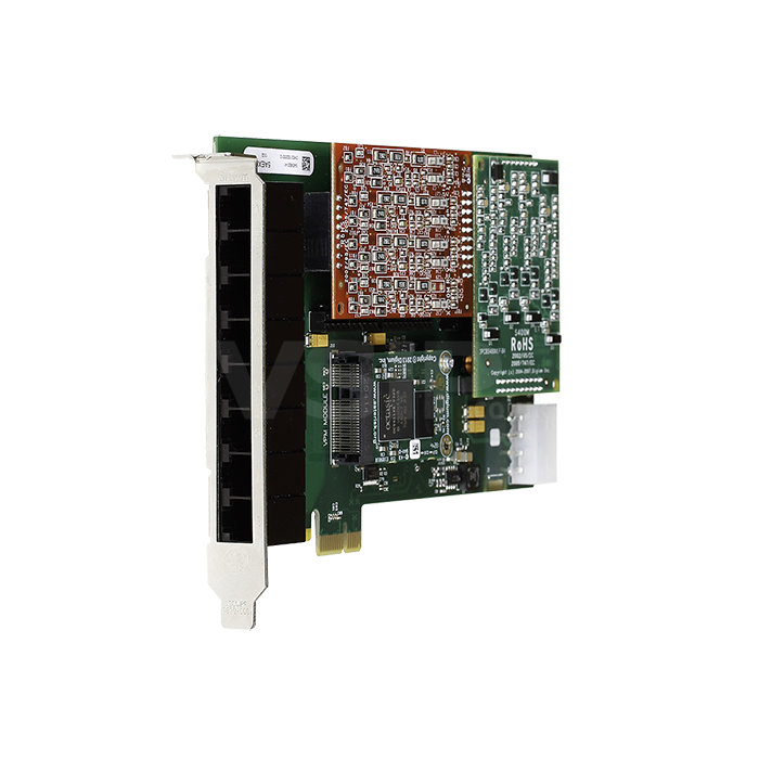 Digium 8 port modular analogue PCI 3.3/5.0V card with 8 FXO and HW Echo Can