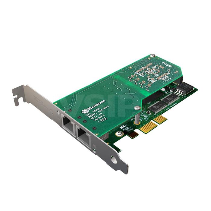 Sangoma A102DE Dual Port T1/E1/J1 PCIe Card w/EC HW