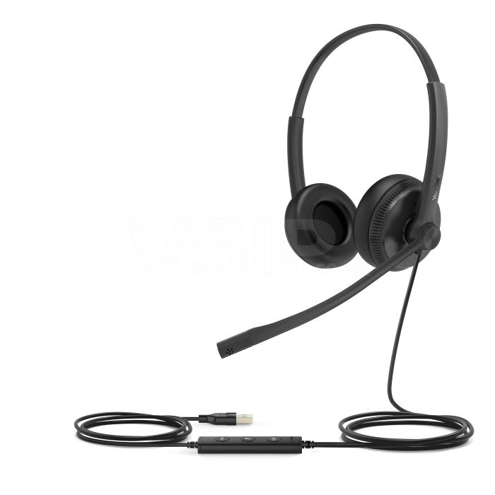 Yealink UH34 Dual USB Headset with leatherette ear cushion (Teams Edition)