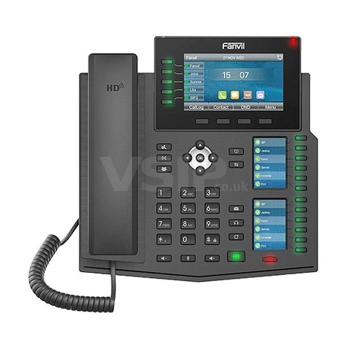 Fanvil X6U-V2 Gigabit Phone with Three Colour Screens and Bluetooth