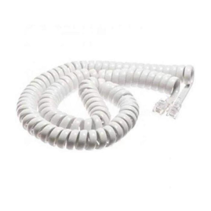 White Curly Cord for Fanvil H2U White Hotel Phone