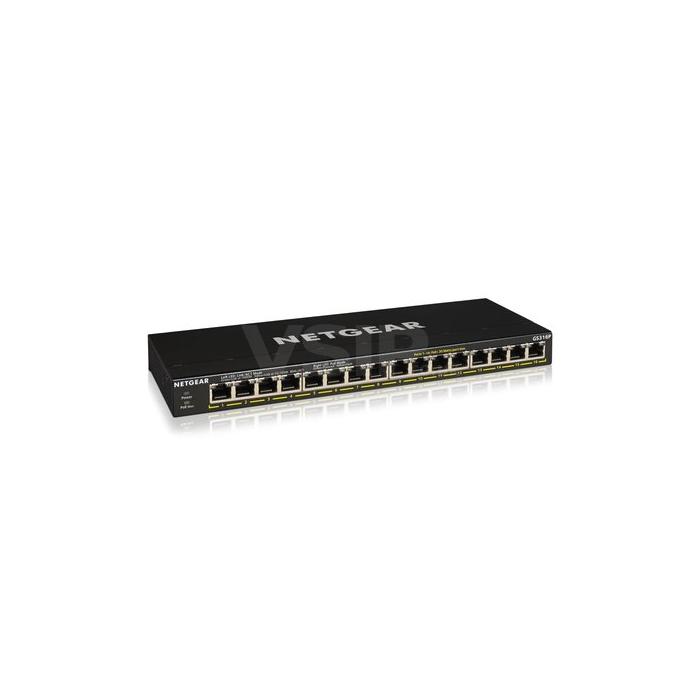 Netgear GS316P FlexPoE 16-Port Unmanaged Desktop Gigabit PoE+ Switch (115W)