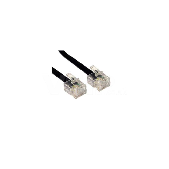 RJ11 1m ADSL Modem Cable in Black