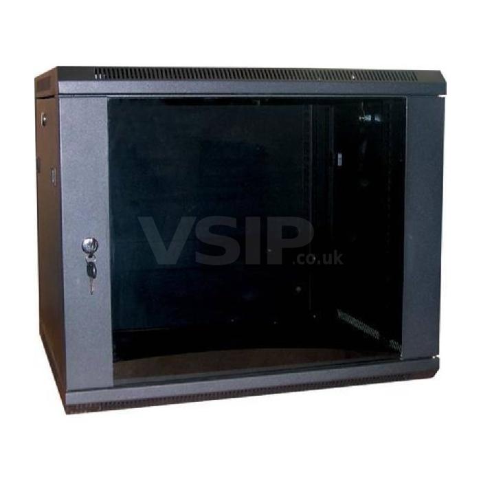 Flat Packed Wall Rack Cabinet 15U 600mm x 500mm (Black)