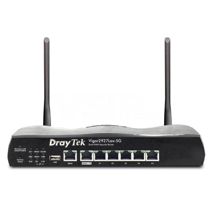 DrayTek Vigor 2927LAX 5G Router with Wi-Fi 6 AX3000 Wireless